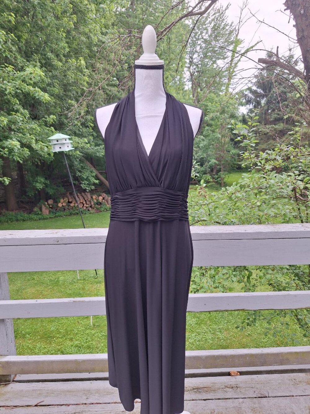 Wonderful Evan-Picone halter dress Black Size 16